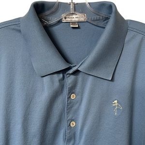 Peter Millar Blue Polo Golf Shirt Size XXL